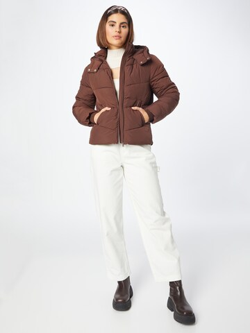 PIECES Winter Jacket 'Jamilla' in Brown