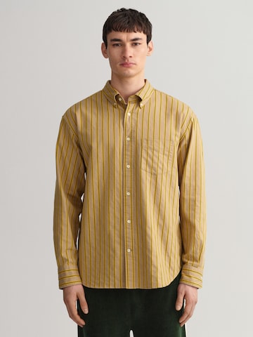 GANT Regular fit Overhemd in Geel: voorkant