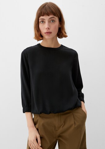 s.Oliver Blouse in Zwart: voorkant