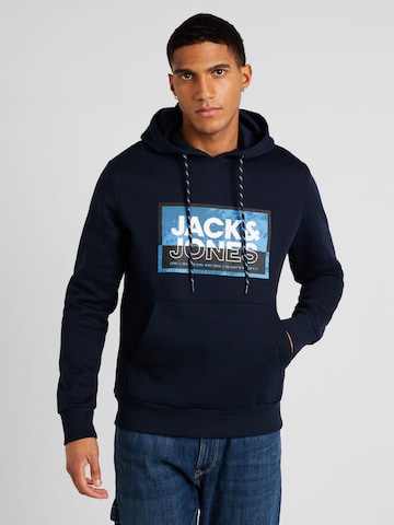 JACK & JONES Sweatshirt 'LOGAN' in Blauw: voorkant