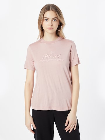 T-shirt DIESEL en rose : devant