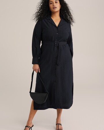WE Fashion Shirt dress in Black: front
