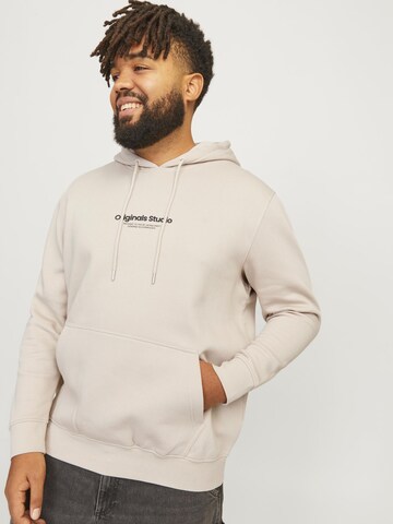 Sweat-shirt 'JORVESTERBRO' Jack & Jones Plus en beige