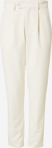 ABOUT YOU x Kevin Trapp Tapered Pleat-Front Pants 'Emil' in Beige: front