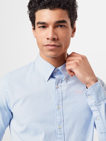 La Martina Slim fit Button Up Shirt in Blue