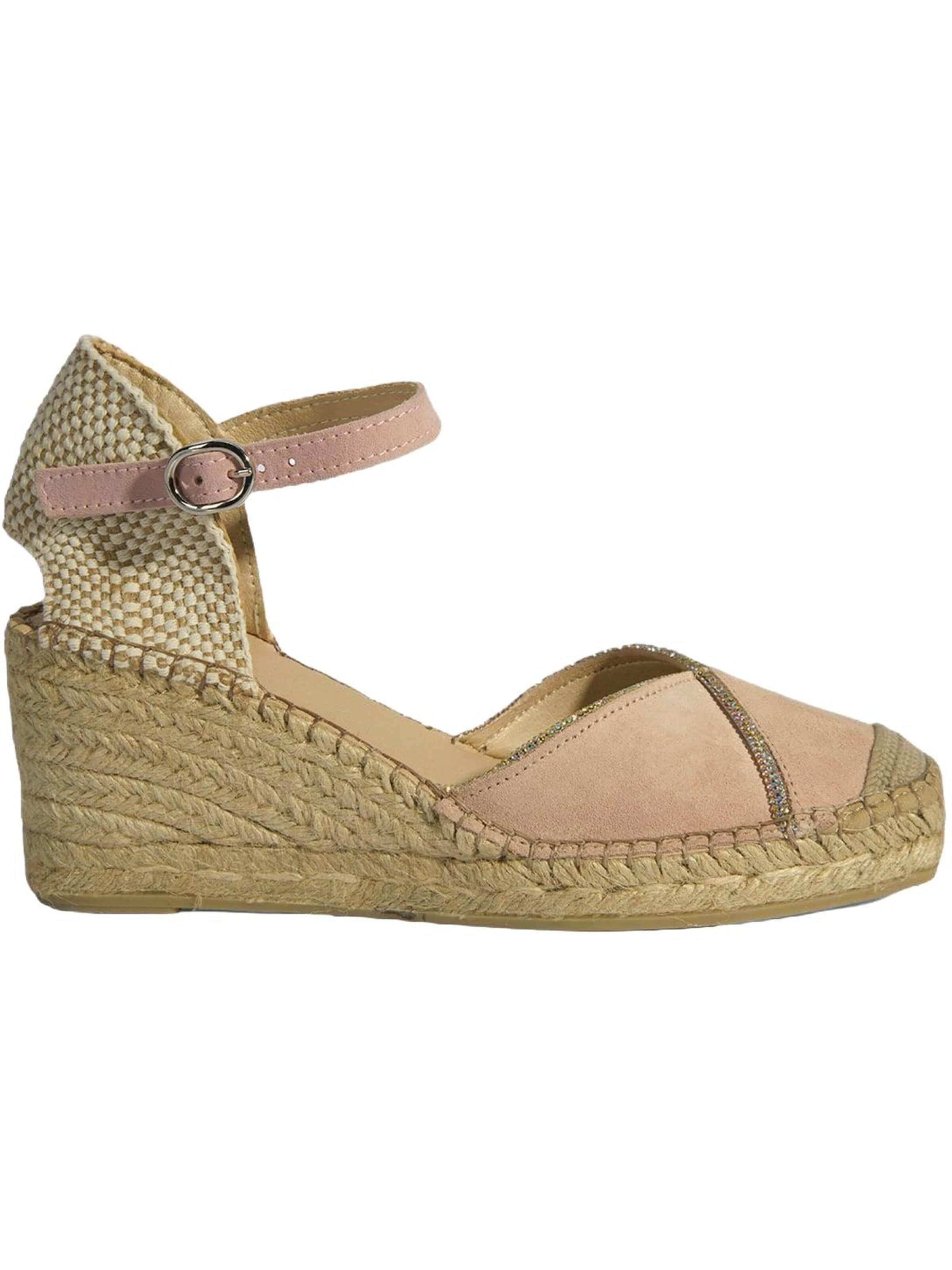 Desa Espadrilles 'Keil-Espadrilles' in Roze: voorkant