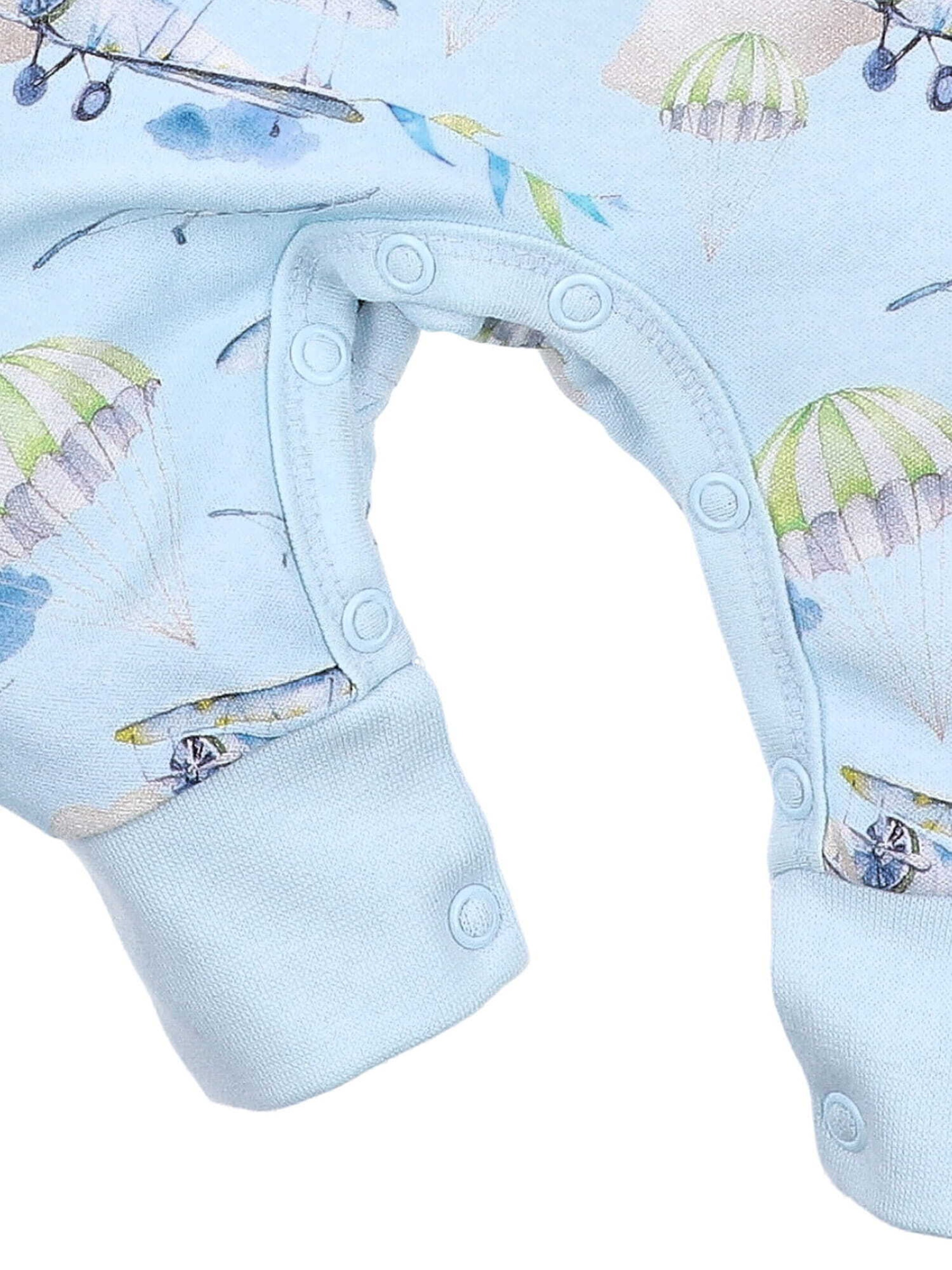 NINI Rompertje/body 'Flugzeug' in Blauw