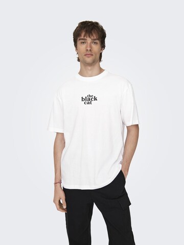 T-Shirt 'Celebrity' Only & Sons en blanc : devant