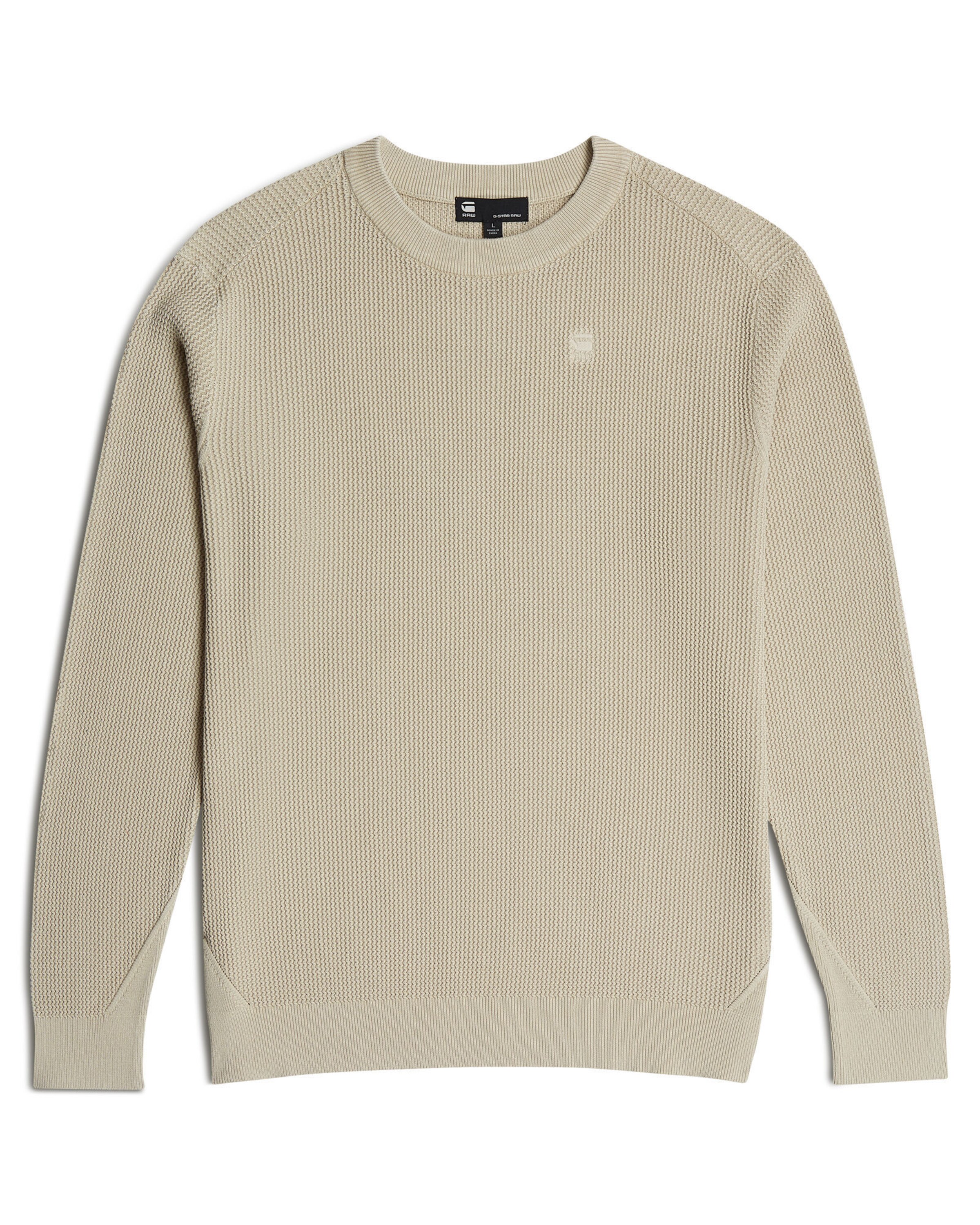 G-STAR Trui 'Serrated' in Beige: voorkant