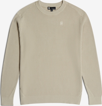 G-STAR Trui 'Serrated' in Beige: voorkant