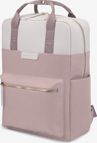 Kapten & Son - Mochila 'Bergen Dusty Rose' em rosa: frente