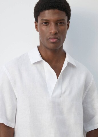 MANGO MAN Poloshirt 'Bay' in Weiß
