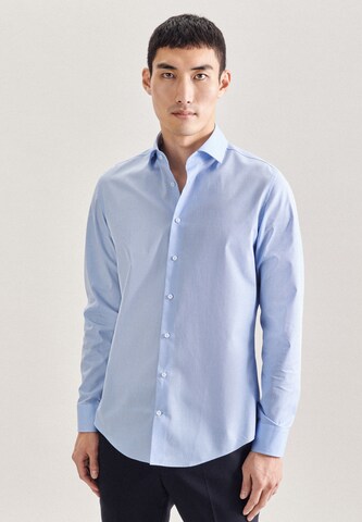 Coupe slim Chemise business SEIDENSTICKER en bleu : devant