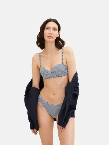 TOM TAILOR Bandeau Bikinitop in Blau
