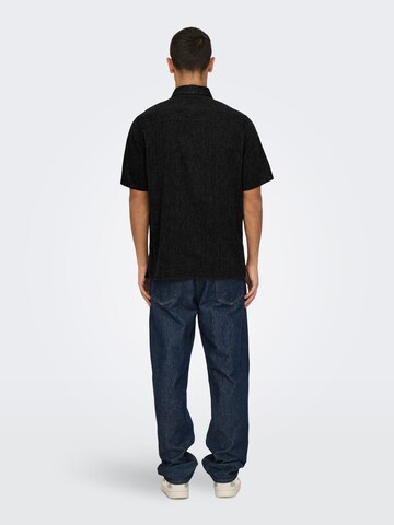 Only & Sons Regular Fit Hemd in Schwarz