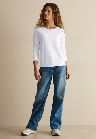 CECIL Jersey Shirt im Tunika-Look in Weiß