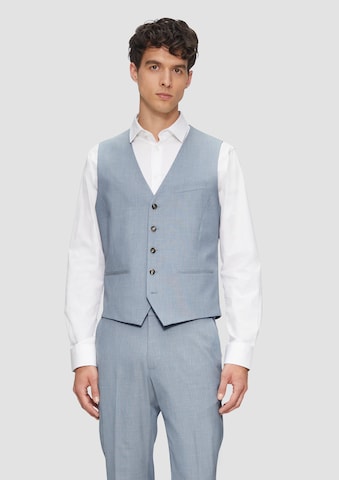 s.Oliver BLACK LABEL Gilet in Blauw: voorkant