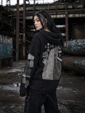 JustDepressed Clothing Sweatshirt 'Borderline - heavy oversized Hoodie 500GSM' in Zwart