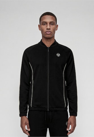 Sergio Tacchini Sweatvest 'Egeo' in Zwart: voorkant