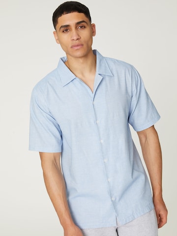 DAN FOX APPAREL Shirt 'Fritz' in Blauw: voorkant