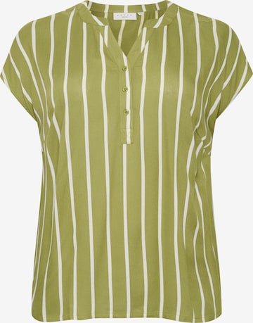 KAFFE CURVE - Blusa 'Sida' en verde: frente