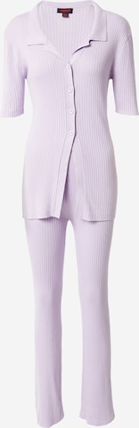 purpurinė Misspap Moteriškas kostiumėlis su kelnėmis: priekis