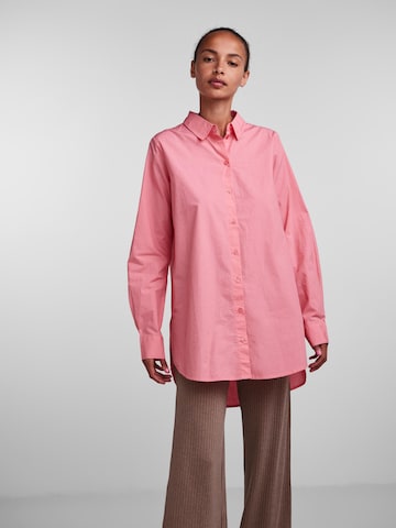 Camicia da donna 'Jiva' di PIECES in rosa: frontale