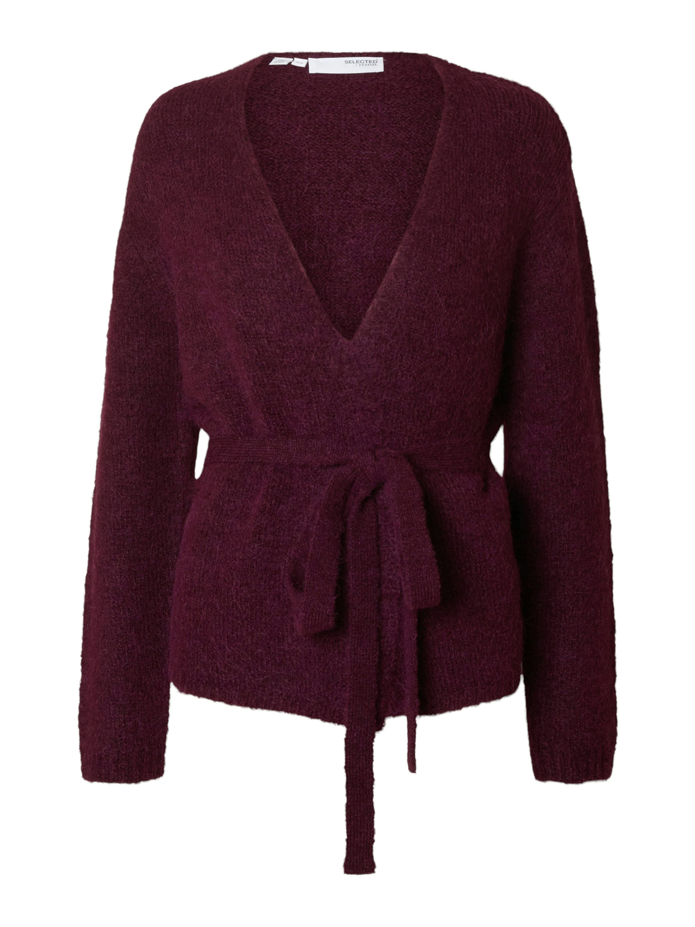 SELECTED Cardigan 'SLFGABELLA' i lilla: forside