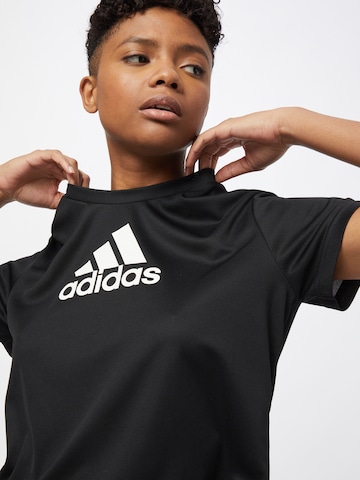 juoda ADIDAS SPORTSWEAR Sportiniai marškinėliai