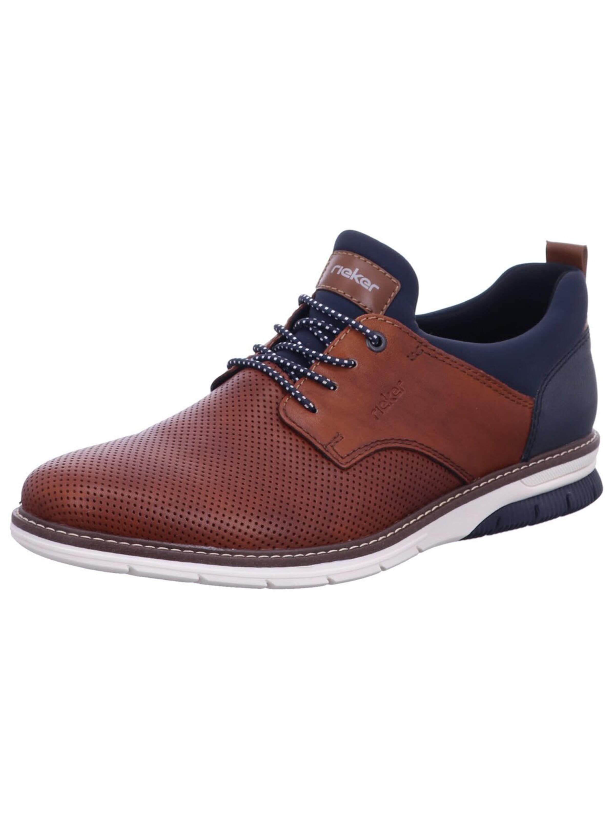 Rieker Huisschoen 'Slipper Herren 14450 22 Leder-Mix in braun' in Bruin: voorkant