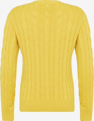 DENIM CULTURE Sweter 'LUDOVICA' w kolorze żółty