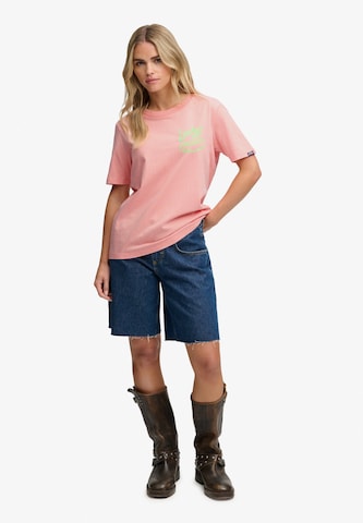 T-shirt 'Roadside Trade' Superdry & Co en rose