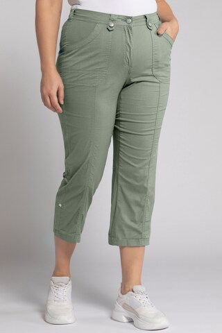 Ulla Popken Regular Pants in Green: front