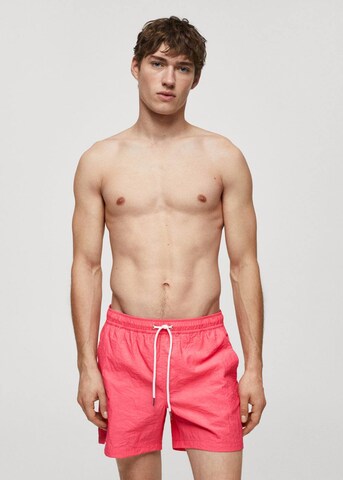 MANGO MAN Swim Trunks 'Lisoc' in Red: front