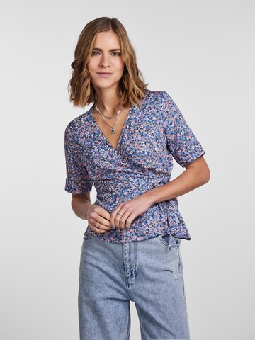 PIECES Blouse 'Nya' in Blauw: voorkant