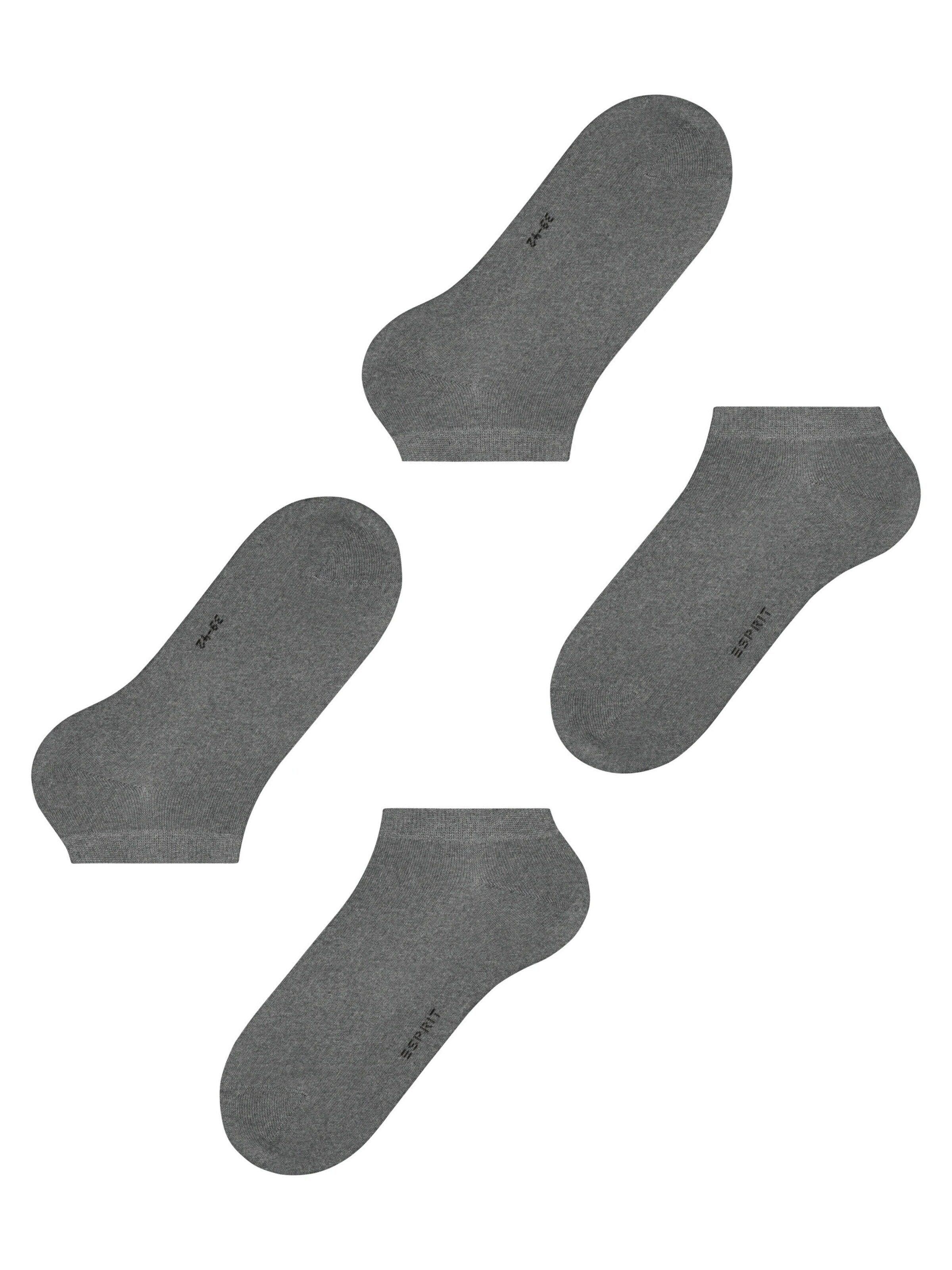 ESPRIT Ankle Socks 'Basic Uni 2-Pack' in Grey