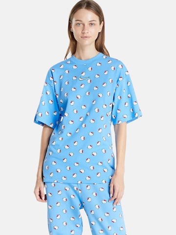 Nike Sportswear Shirt 'Hello Kitty' in Blauw: voorkant