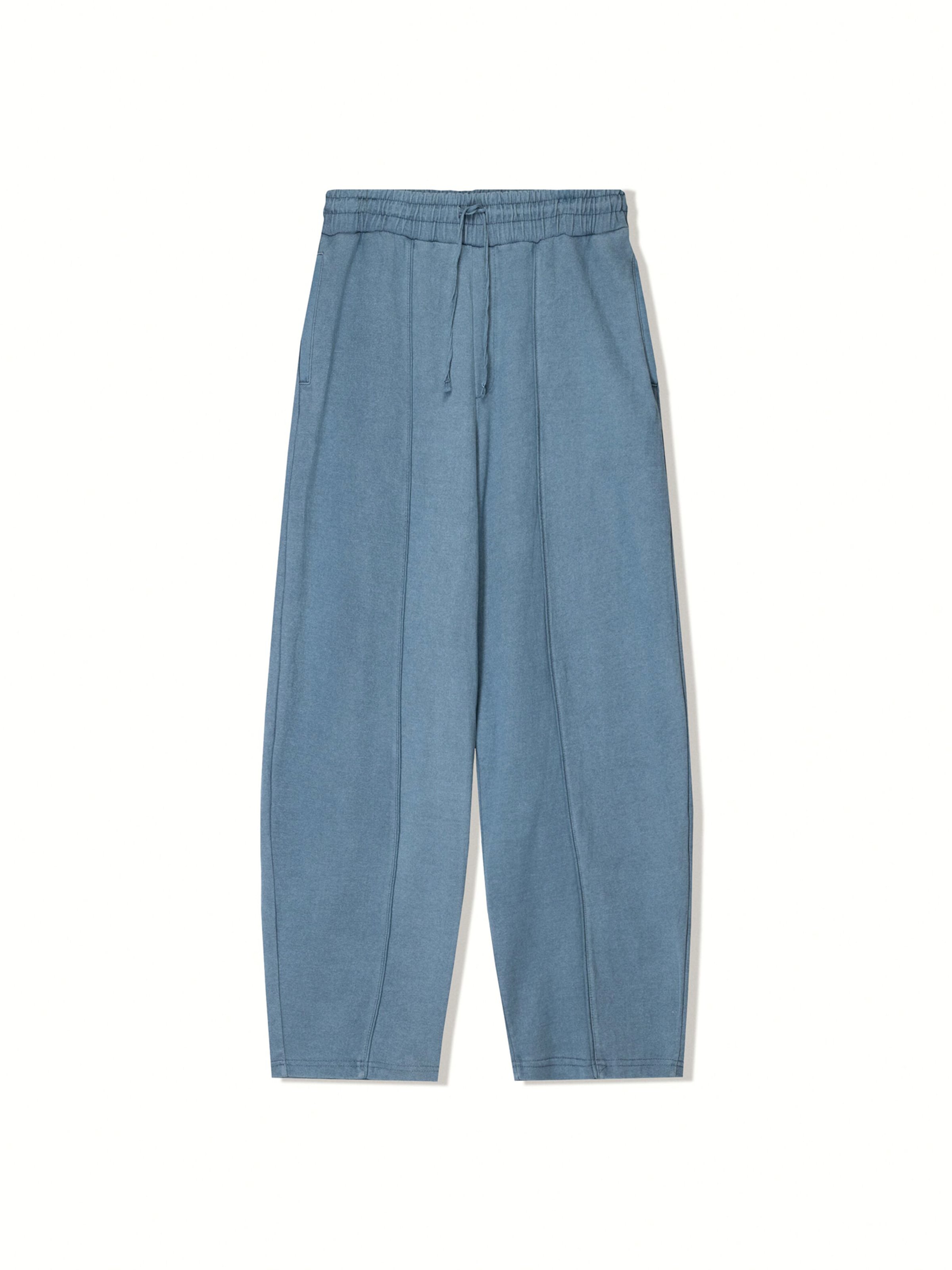 Bershka Tapered Nadrág - kék: elől