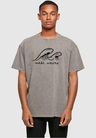 Merchcode Shirt 'Summer - Make Waves' in Grijs: voorkant