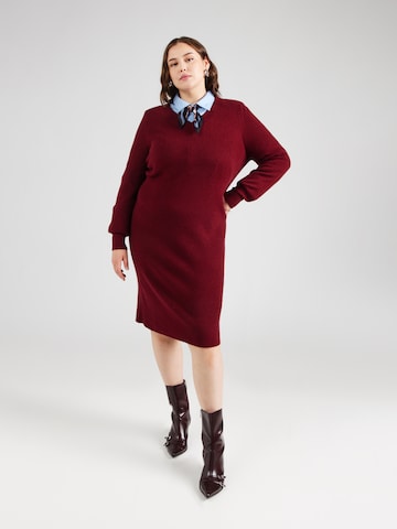 ONLY Carmakoma Knitted dress 'CARKatia' in Red: front