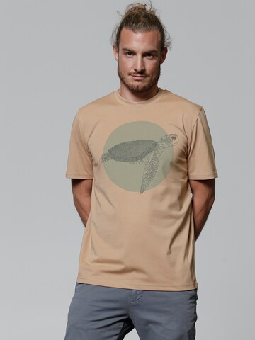 Watapparel Shirt 'Meeresschildkröte' in Beige: voorkant