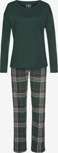LASCANA Schlafanzug 'Vivance' in navy / grün / rosa / weiß, Produktansicht
