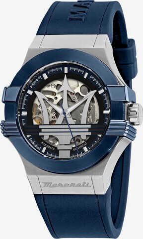 Maserati Analoguhr in Blau: predná strana