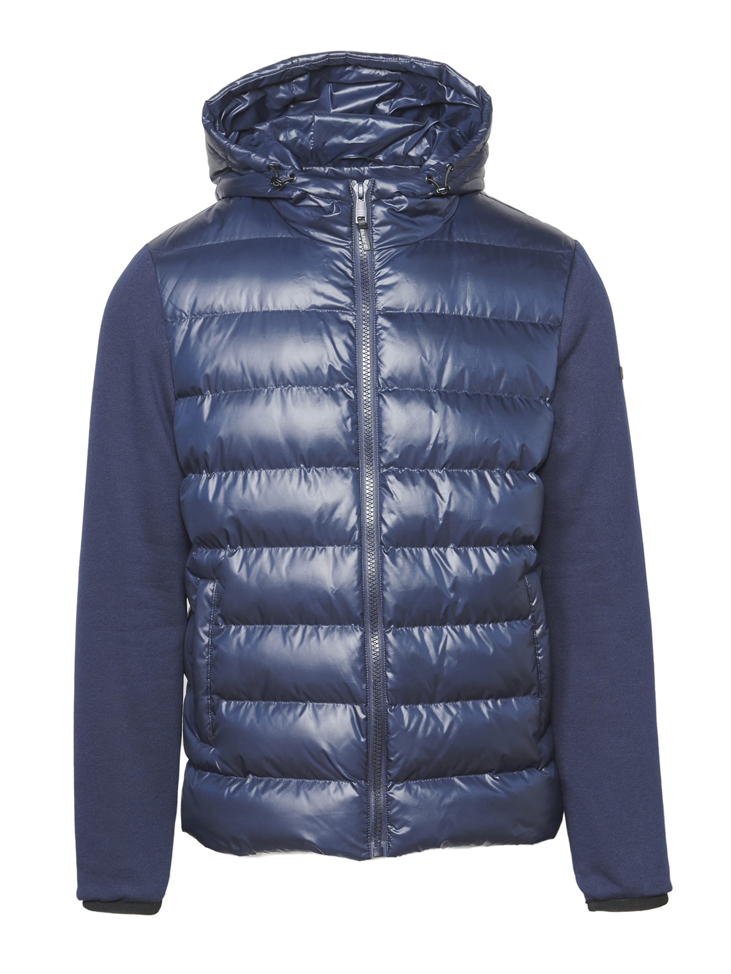 KOROSHI Φθινοπωρινό και ανοιξιάτικο μπουφάν σε μπλε: μπροστά