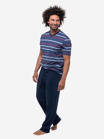 Ammann Short Pajamas 'Night & Home Cotton' in Blue