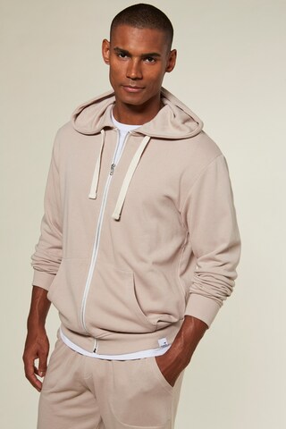 KangaROOS Zip-Up Hoodie in Beige: front