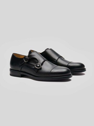 Solari Milano Schnürschuh 'Monk Strap'‌‌‌ in Schwarz