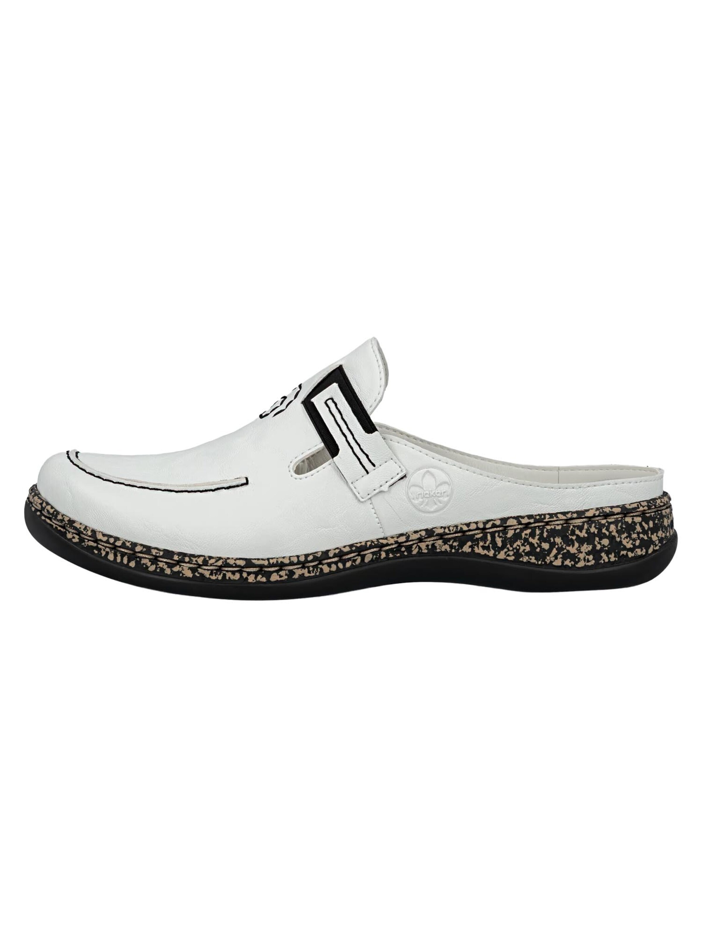 Rieker Clogs 'Basic' in Wit: voorkant