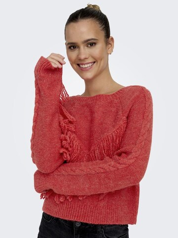 ONLY Пуловер 'Margina' в червено