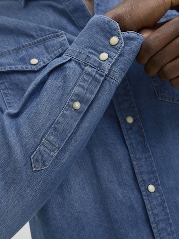 mėlyna JACK & JONES Standartinis modelis Marškiniai 'Sheridan'